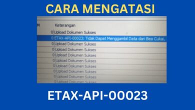 Muncul ETAX API 00023 Pada Pajak? Ini Cara Mengatasinya