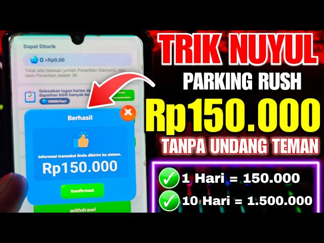 5 Cara Mendapatkan Uang Dari Game ParkingRush Apk Cair Rp150.000