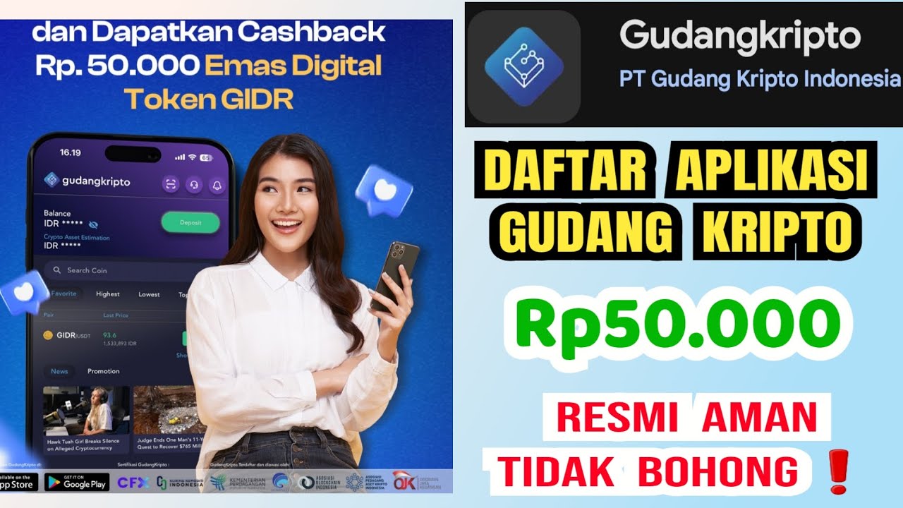 Event Terbaru Aplikasi Gudang Kripto: Daftar & KYC Dapat Uang Gratis Rp50.000