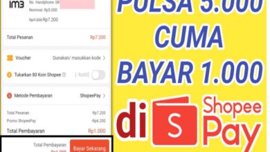 Cara Mendapatkan Pulsa Murah di ShopeePay 5Rb jadi 1Rb Terbaru!