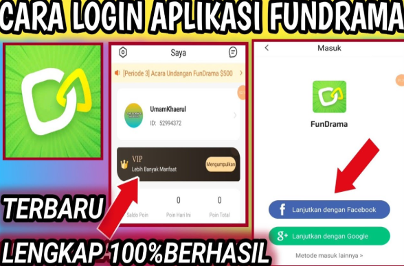 Cara Login dan Daftar di Aplikasi Fundrama Apk Penghasil Uang